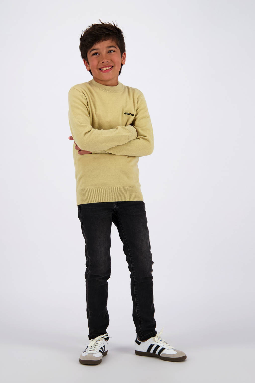 Vingino pullover beige fijn gebreid