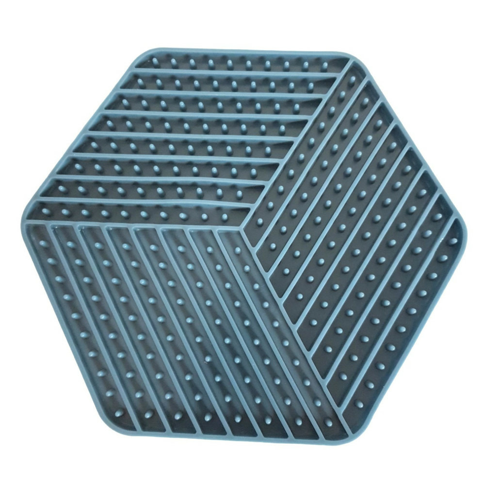 Gamelle assiette à lécher hexagonal, pour chien couleur aléatoire