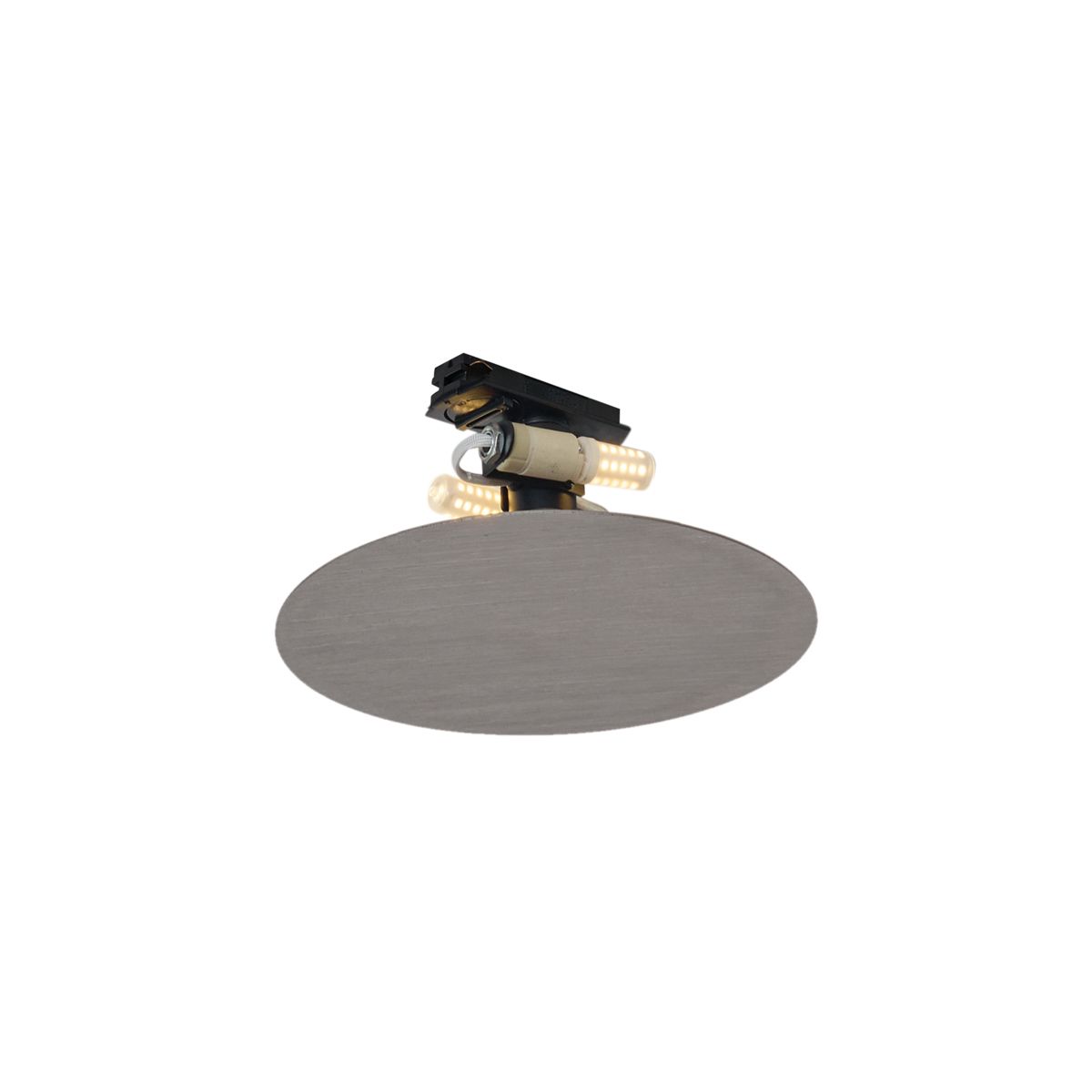 Moderne plafondlamp gunmetal voor railsysteem 1-fase 2-lichts - Iconic Pulley