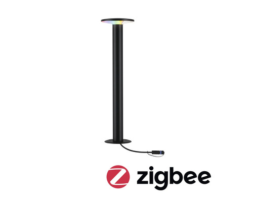 Paulmann Plug & Shine LED-paalverlichting 5,5 W 200/420 lm 3000-6500 KH 60 cm plaat RGBW kleurveranderend Zigbee antraciet 230/24 V