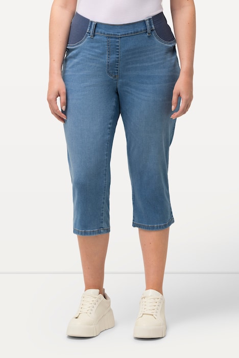Capri-Jeans Sienna, schmales Bein, Elastikbund, Stretch
