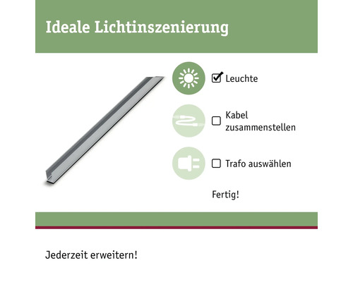 Paulmann Plug & Shine aluminium profiel 1 m voor neon LED strips