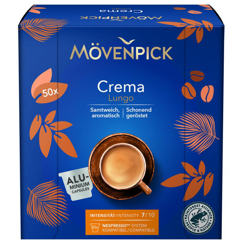Mövenpick Kaffeekapseln Crema, 50 Stück