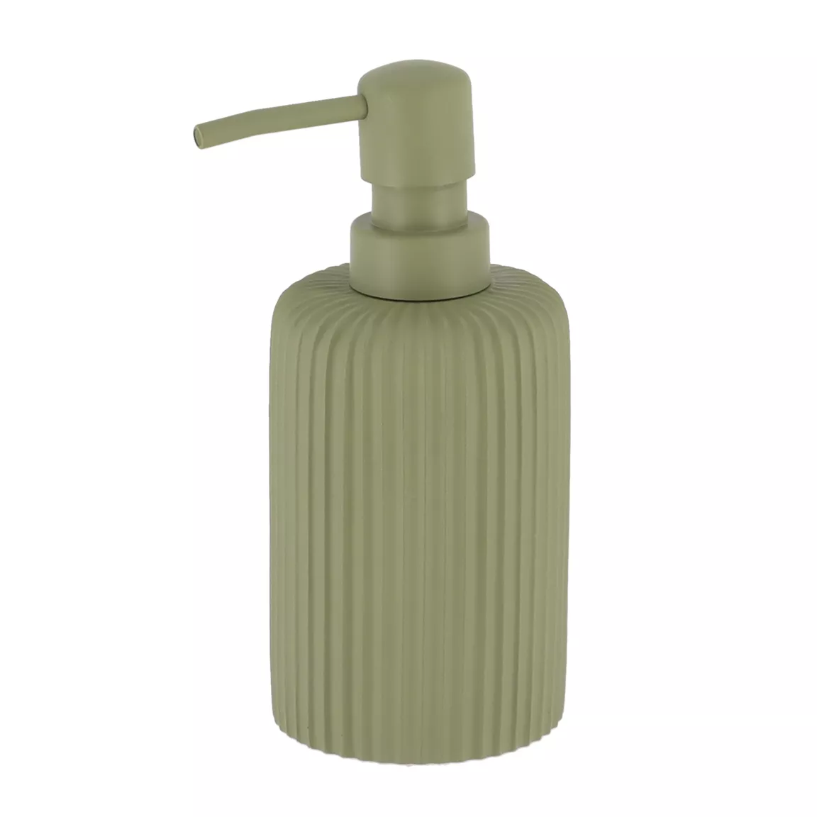 Set d'accessoires salle de bain résine Strié Vert kaki