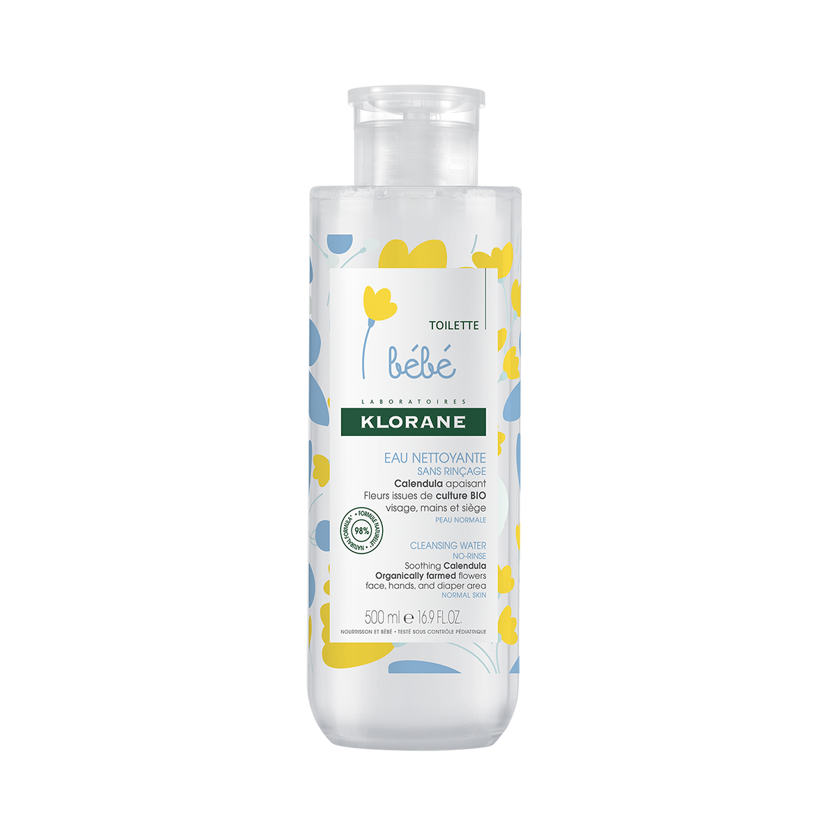 Klorane Bébé Mizellen-Reinigungslotion ohne Abspülen 500 ml