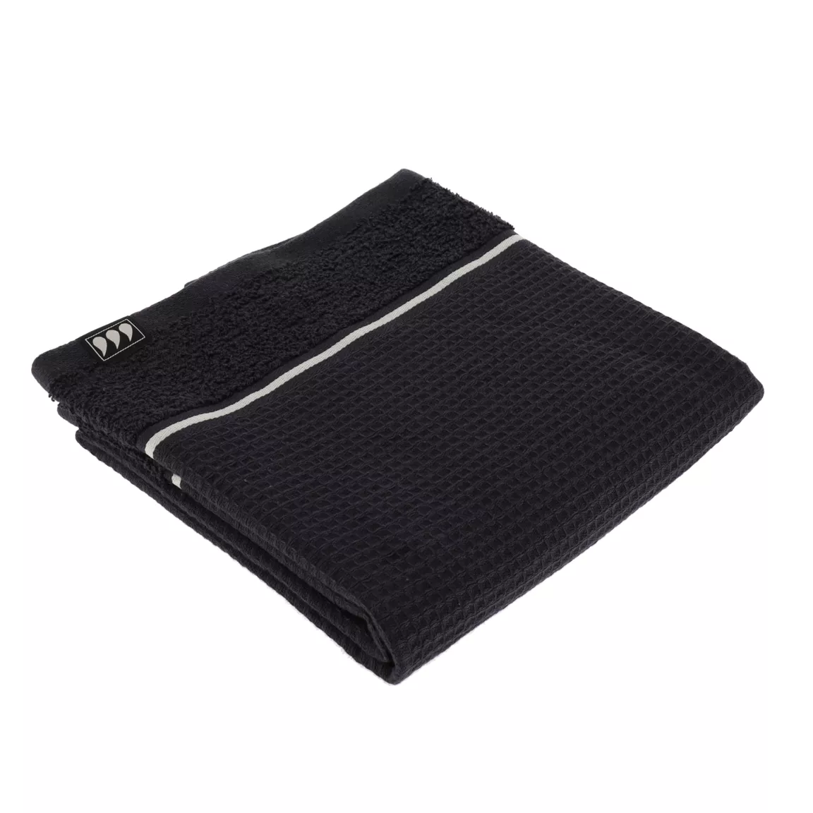Serviette de bain coton nid d'abeille (50 x 90 cm) Japandi Noir