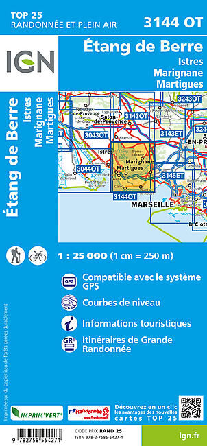 IGN - TOP25 3144OT ETANG DE BERRE IGN