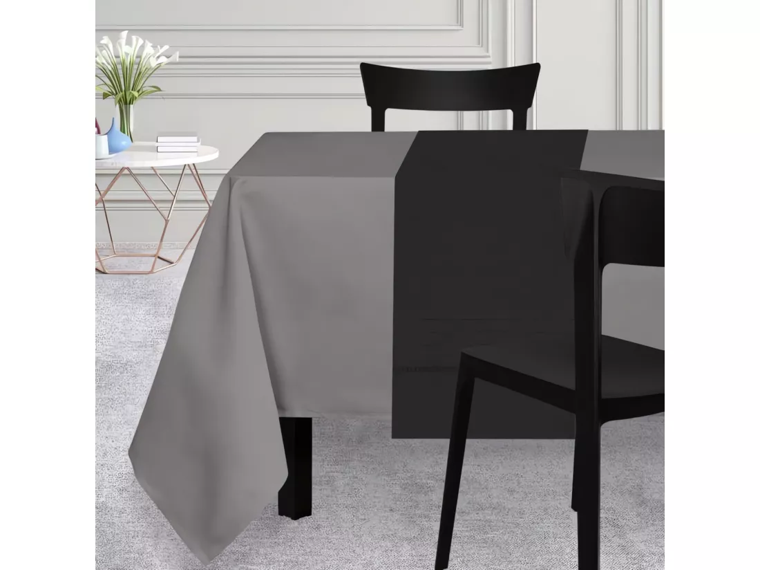 Chemin de table 40x160 cm VENISE noir, par Soleil d'Ocre