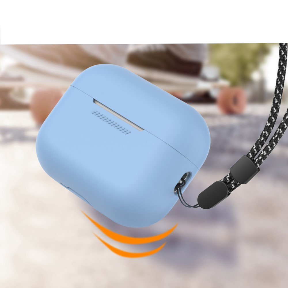 AirPods Pro 2 / AirPods Pro Silikon Schutzhülle Abdeckung mit Handschlaufe - Hellblau