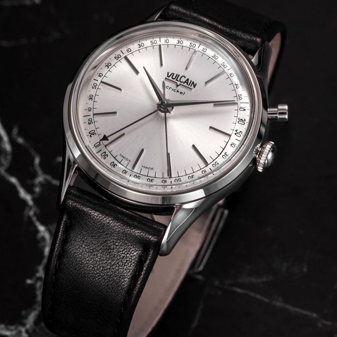 Vulcain Cricket President 39mm Silver Sapphire Caseback