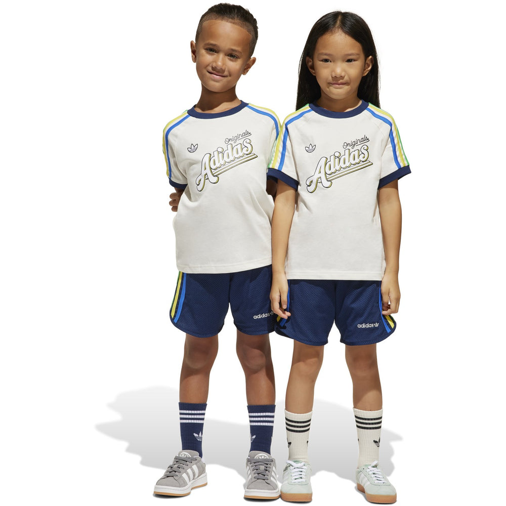 Køb adidas Originals Cloud White/Night Indigo Shorts Tee Sæt