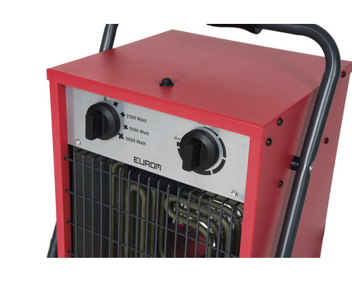Snelverhitter luchtverhitter EUROM 30,1 x 56,2 cm 5000 W rood