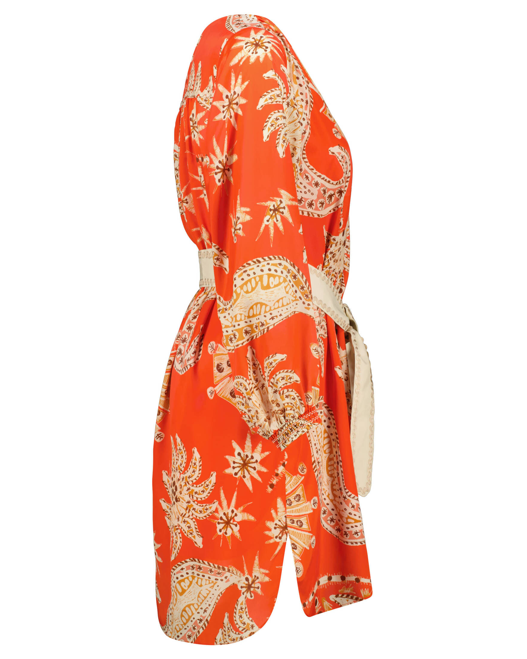 IVI Collection| Damen Kleid mit Seide PALM VIBES DRESS