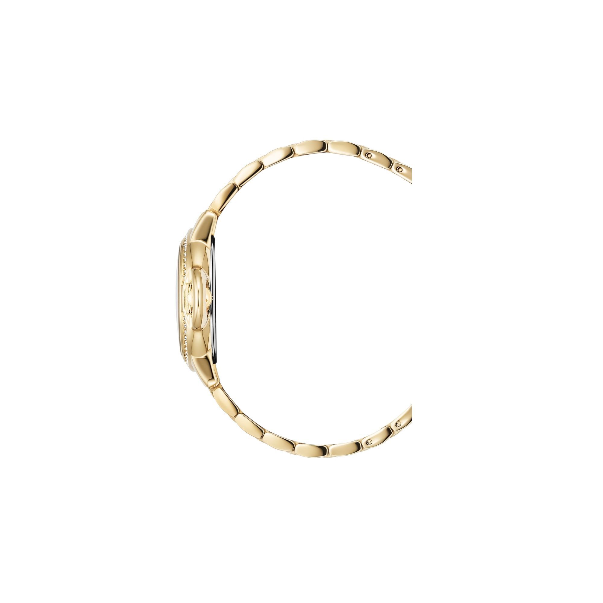 Jacques du Manoir Damen Armbanduhr Grace Edelstahl gold platiert Quartz Perlmutt JWL02508