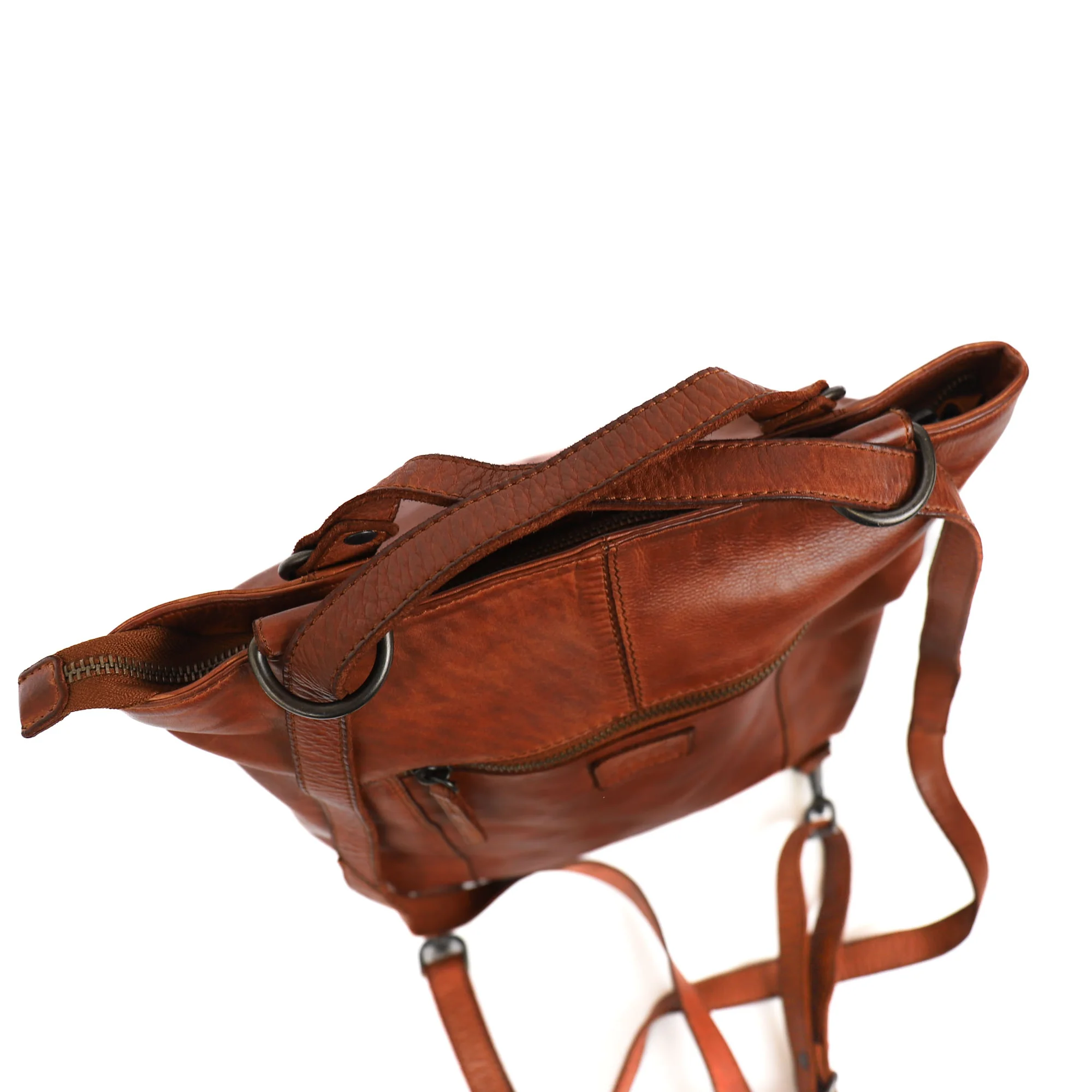 Bear Design Cow Lavato Rugzak/ Schoudertas Sandy L Cognac CL44953