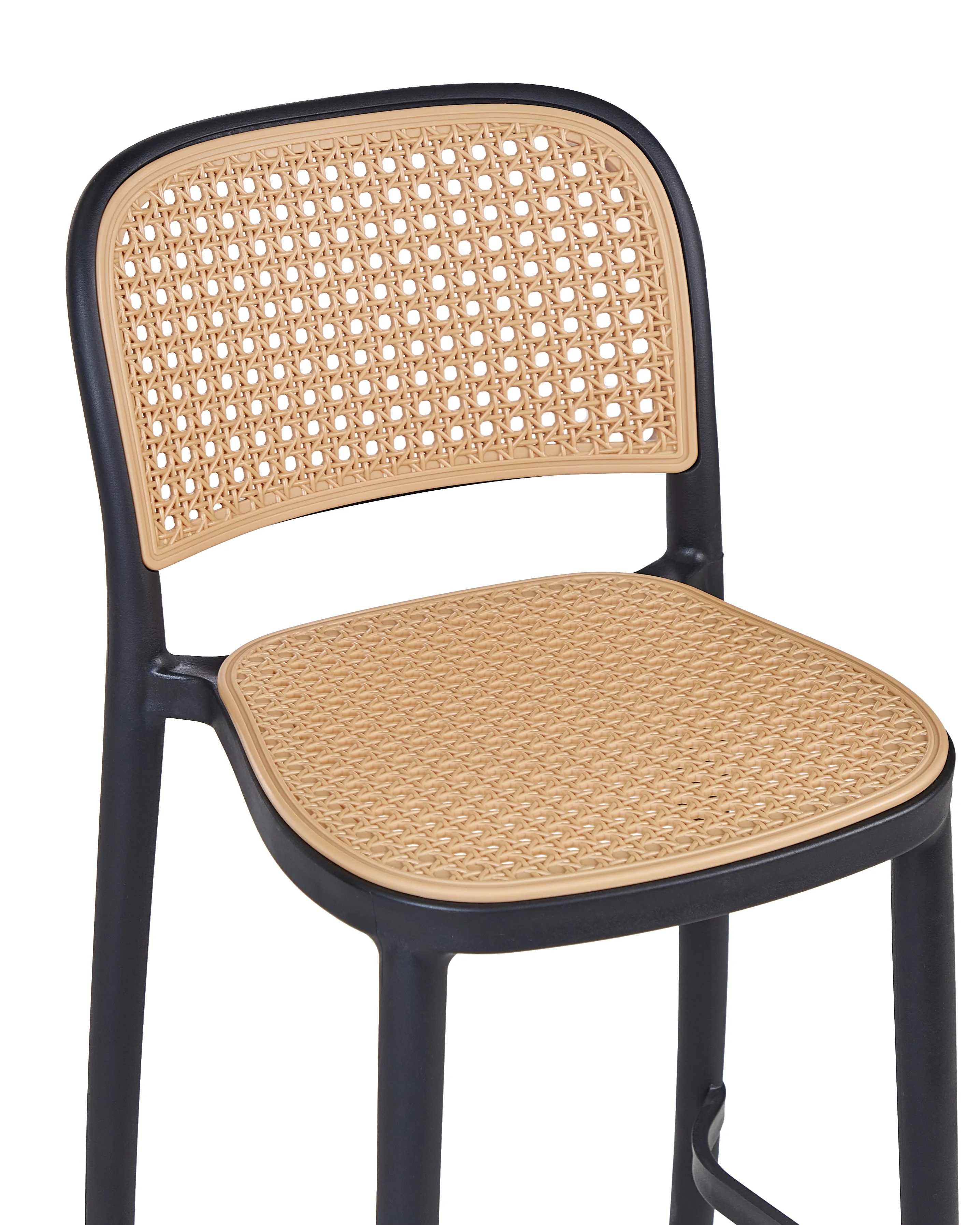Set van 4 barstoelen PLOSE Synthetisch materiaal Beige