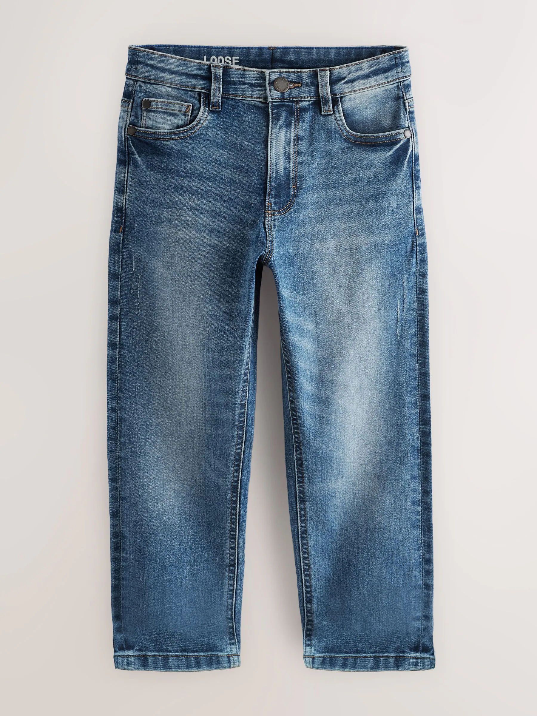 Blauw met zuurwassing - Stretchjeans (3-17jr)
