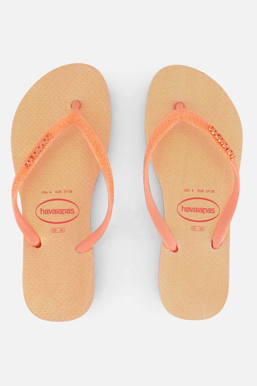Havaianas Slim Glitter Neon Slippers roze