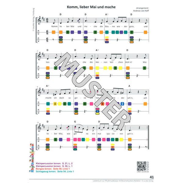 LeuWa-Verlag Liederbuch zur Rhythmusklasse