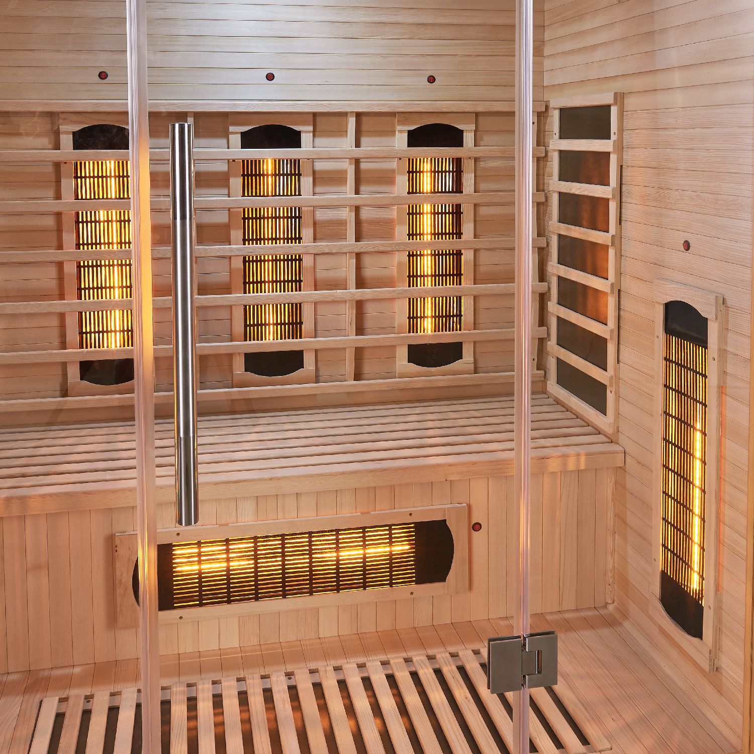 Artsauna Infrarotkabine Kiruna160 Dual Technologie – 6 Vollspektrumstrahler & 3 Flächenstrahler