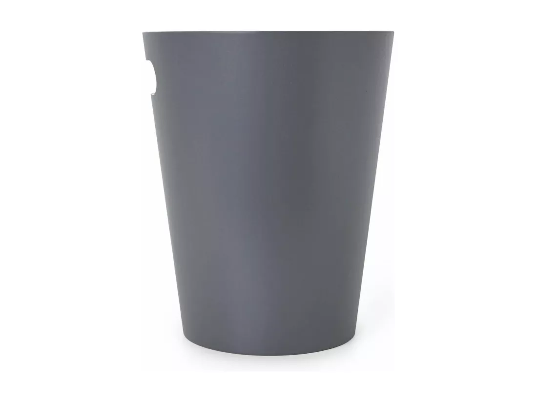 Corbeille à papiers en bois 7,5L anthracite Woodrow