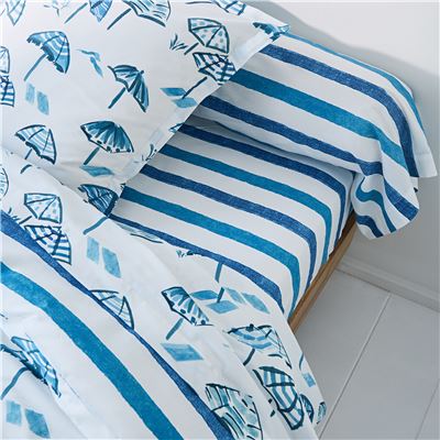 Linge de lit motif parasols