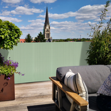 Balkonscherm PVC Sage groen ca. 90 x 300 cm
