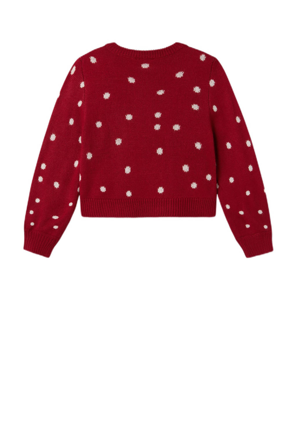 NAME IT kersttrui rood gebreid