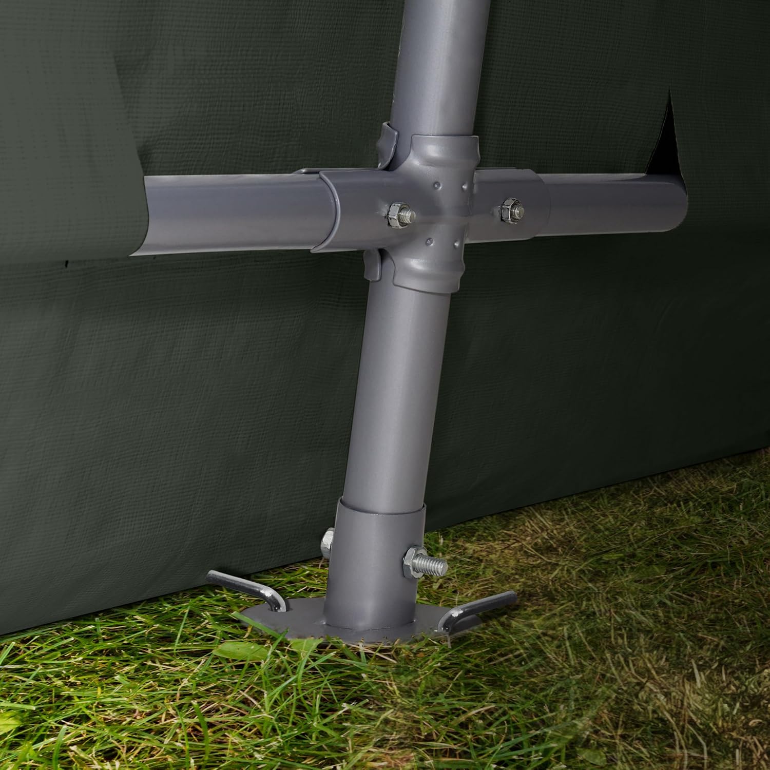TOOLPORT Zeltgarage 2,4 x 3,6 m Premium Carport PE 600 N Plane Unterstand Lagerzelt Garage in grün
