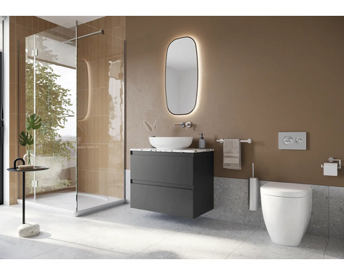 Jungborn wastafelmeubel DECEM BxHxD 800 x 635 x 458 mm Frontkleur antraciet mat