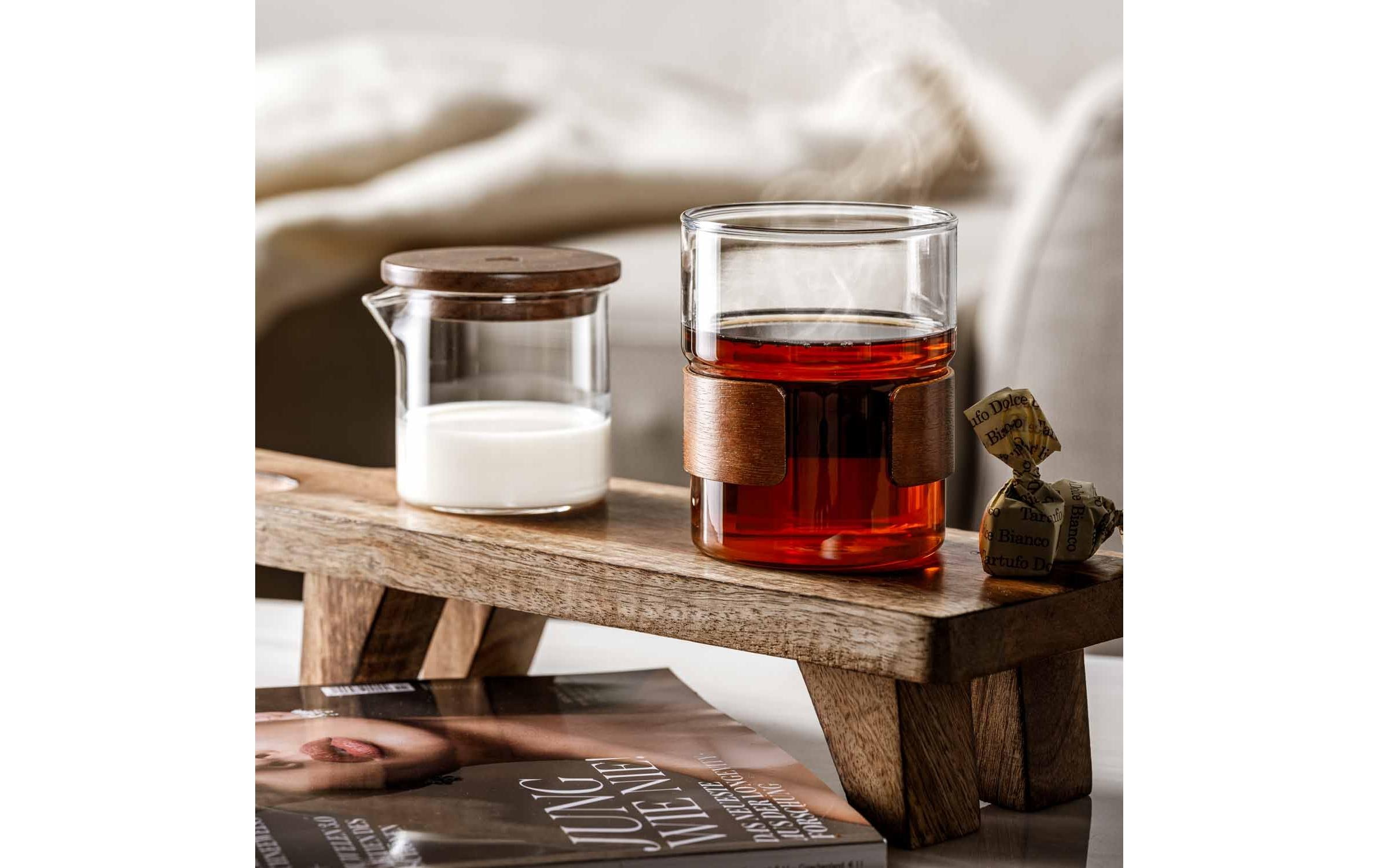 Cappuccino Becher Novo Legno 430 ml, 2 Stück, TransparentBecher für Heissgetränke