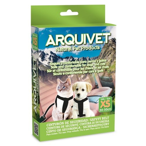 Cinto de segurança preto para cães e gatos