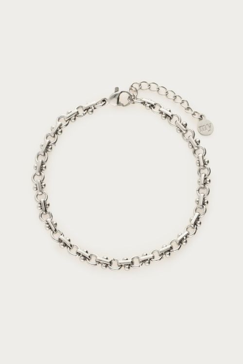 Minimalistische armband met cirkel schakels