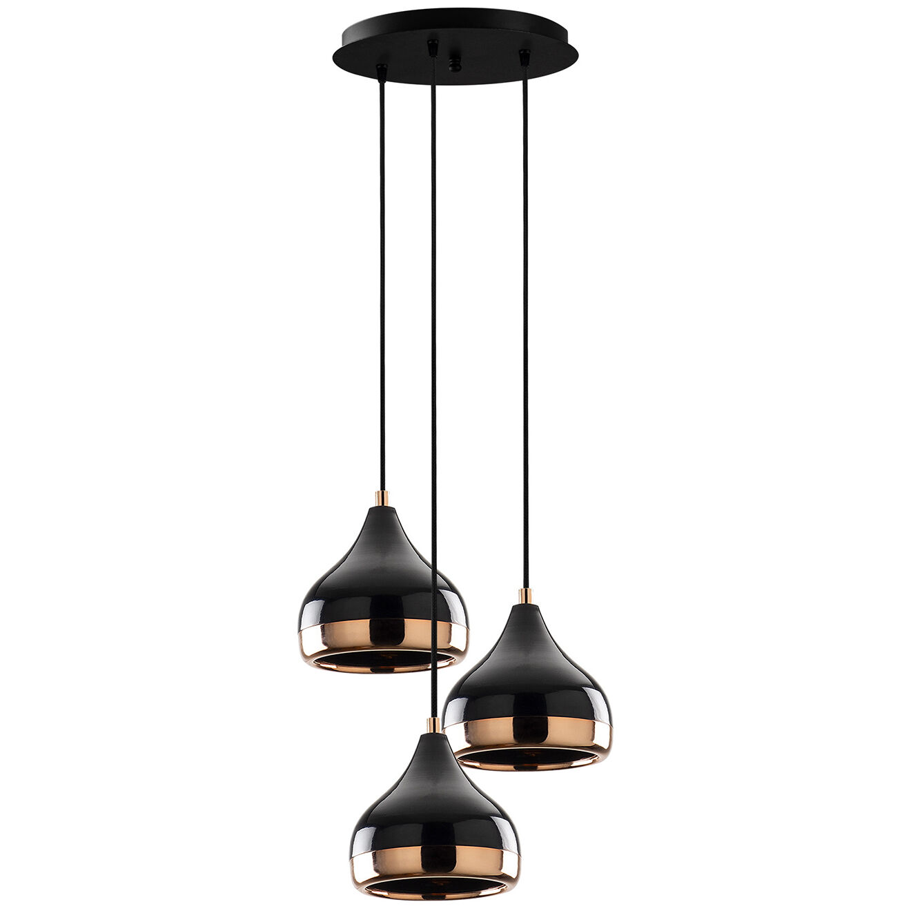 Opviq Suspension Yildo noir/cuivre - 37x111 cm