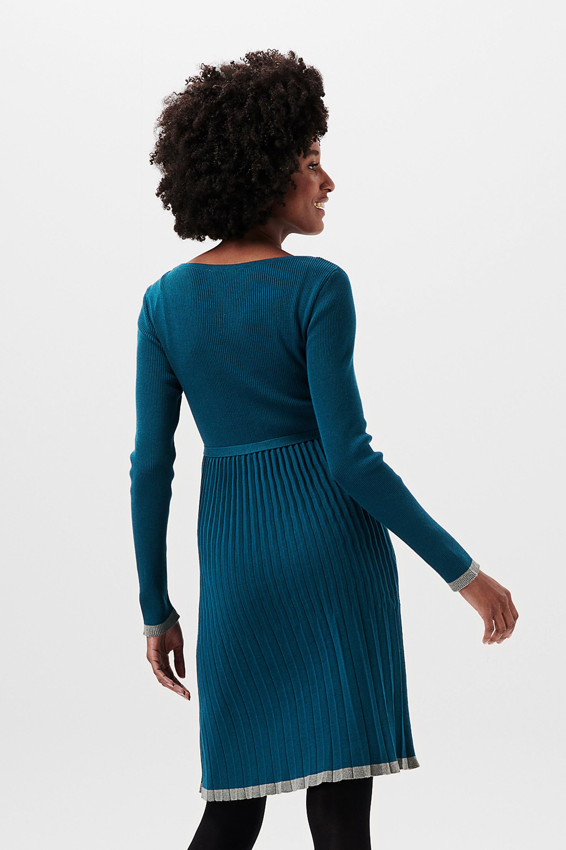 Robe-pull plissée, coton biologique