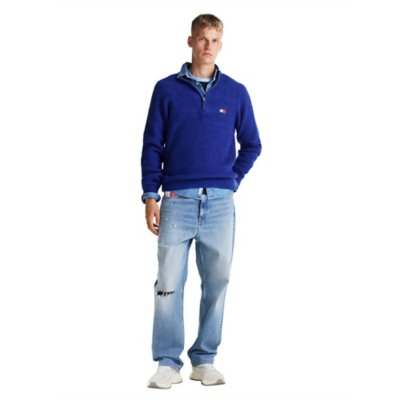 Pull homme Tjm Reg 1/4 Zip Raglan Badge TOMMY HILFIGER