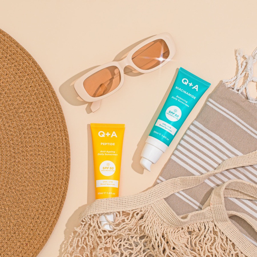 Q+A Peptide Renewing Face Sunscreen SPF50 50ml