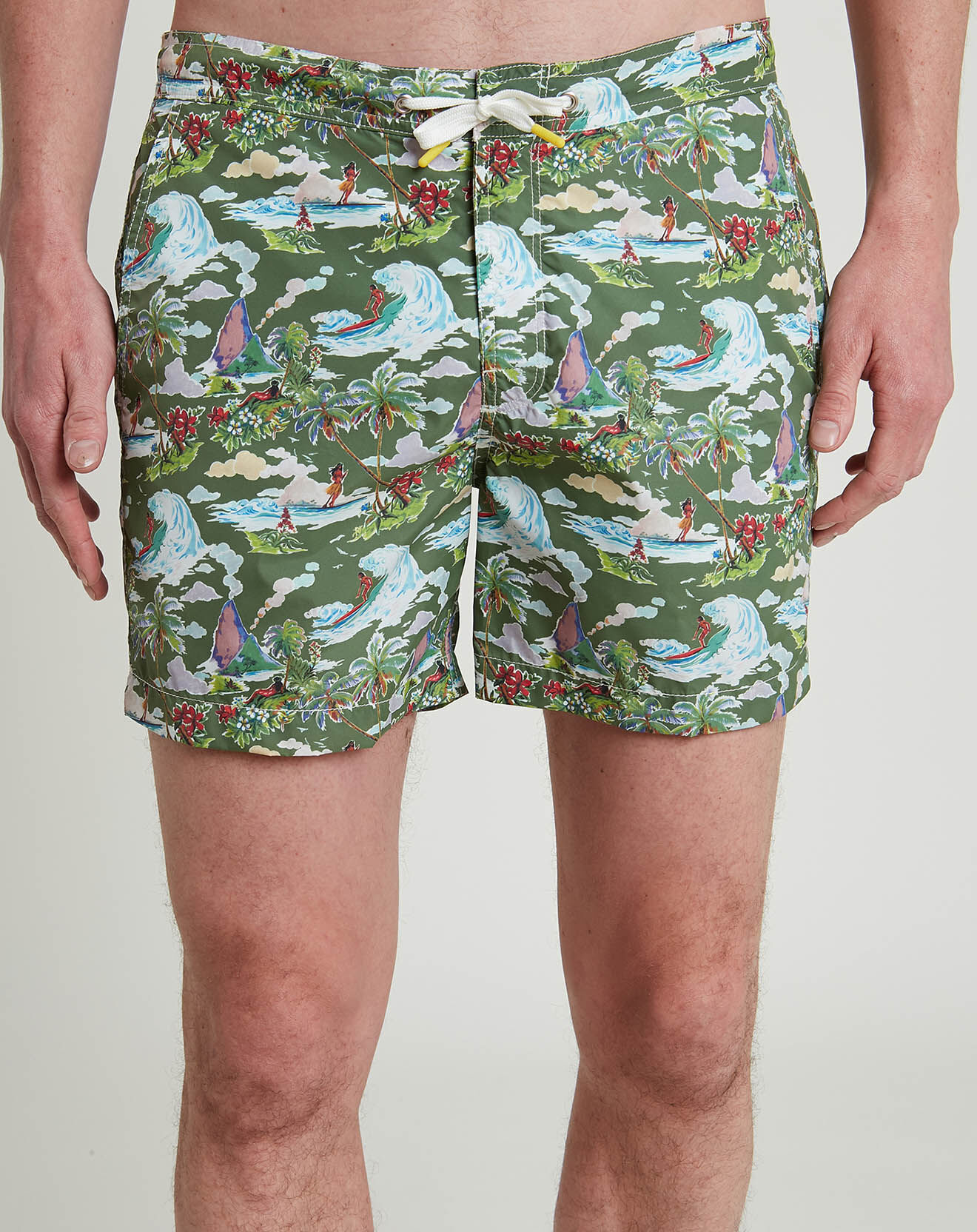 Hartford Short de bain Kuta imprimé kaki