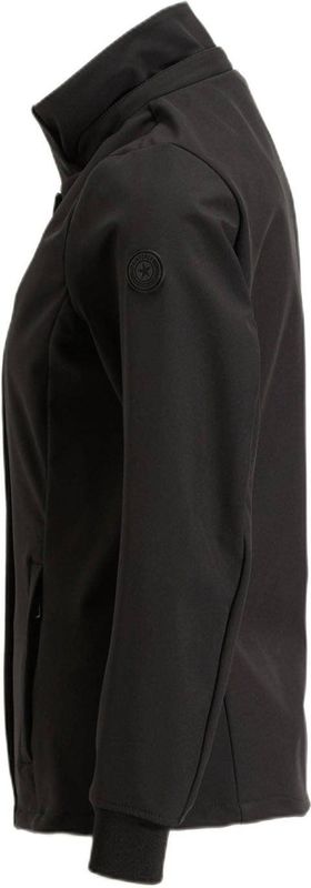 Airforce - Softshell Jacket - True Black - Afneembare Capuchon - Ritssluiting met Drukknopen