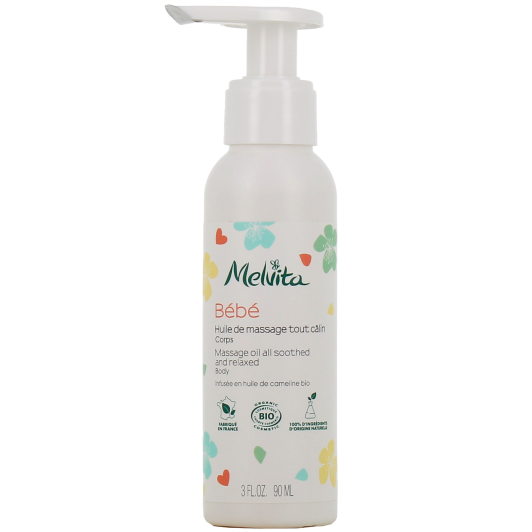 Huile de massage hydratante bébé Melvita