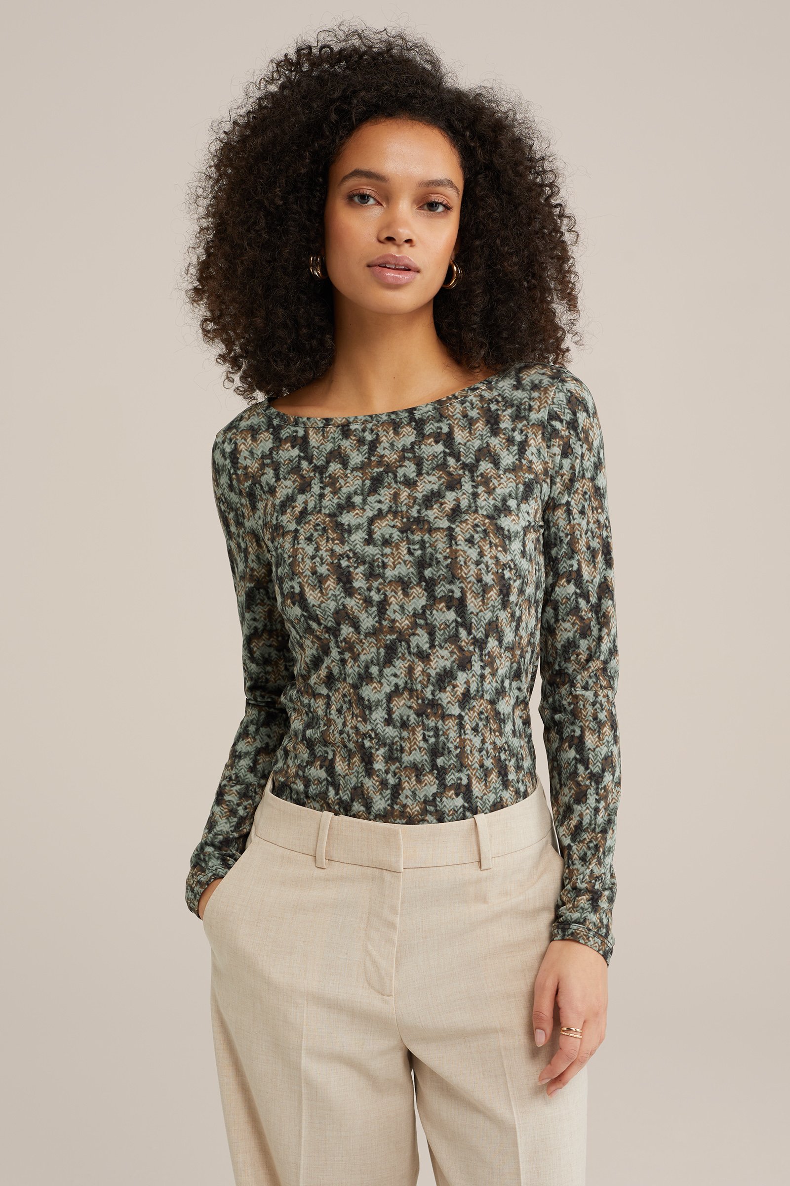 T-shirt met dessin WE Fashion Groen