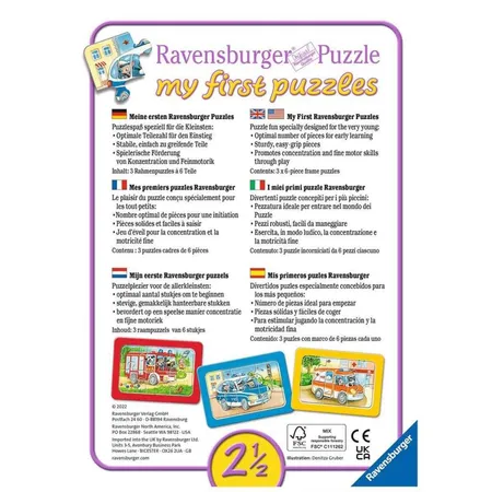 Ravensburger Puzzle - Tiere im Einsatz, 18 Teile