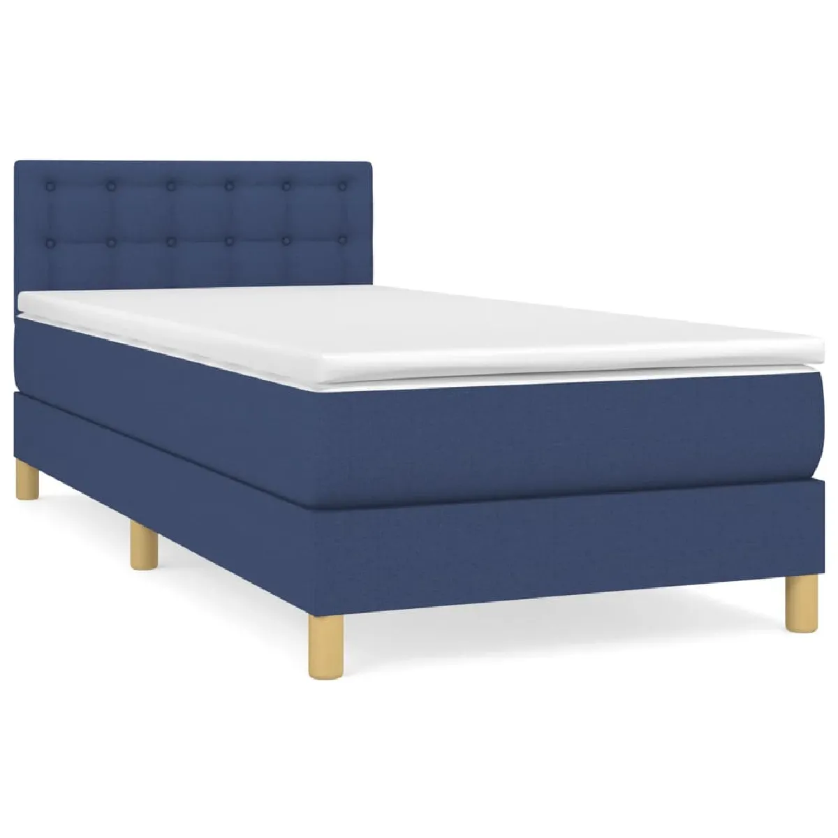 VIDAXL vidaXL Sommier à lattes avec matelas - Bleu
