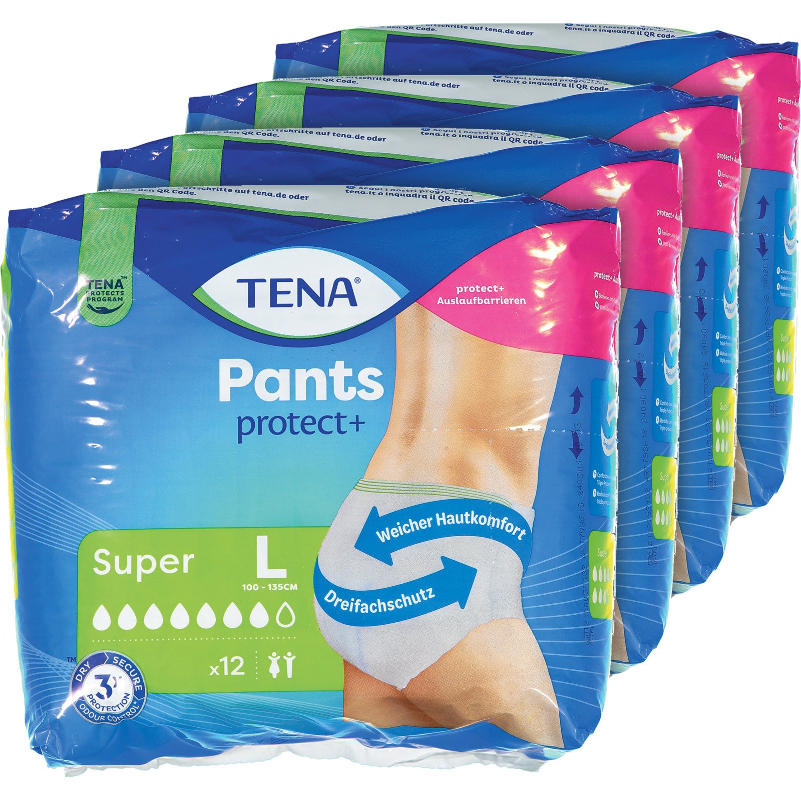 Tena Pants Super Grösse L, 4 x 12 Stück