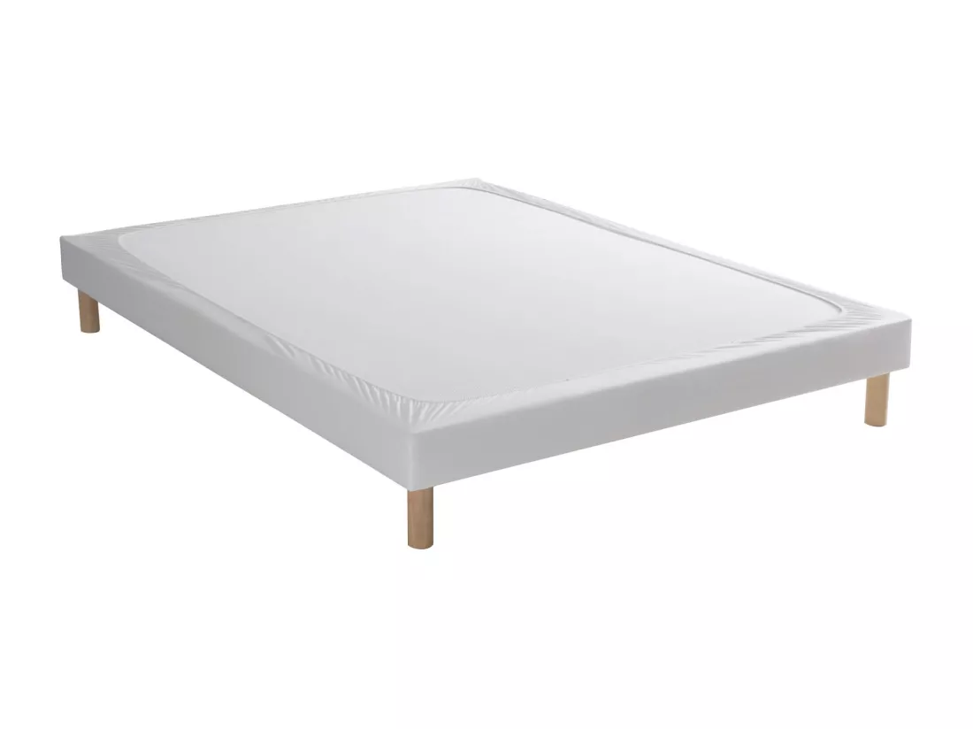 Cache-sommier coton jersey blanc 70x190 à 80x200