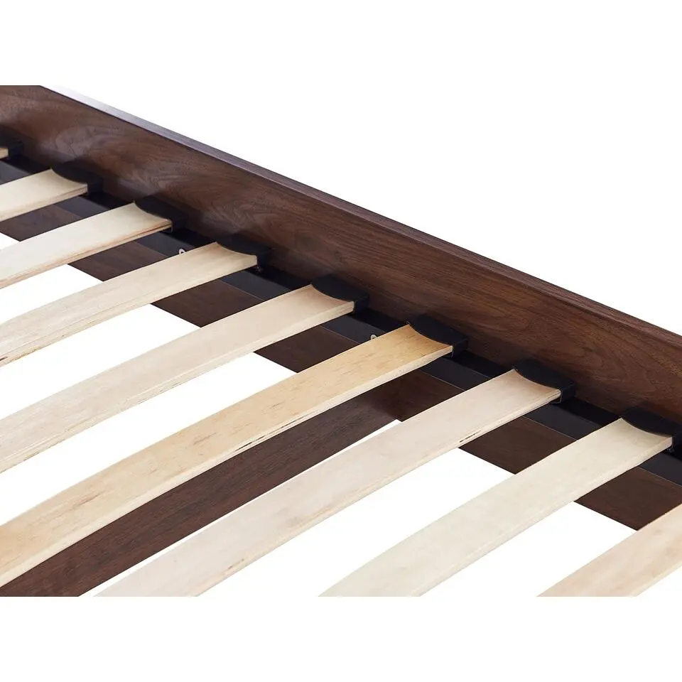 MONPAZIER - Tweepersoonsbed - Donkerhout - 180 x 200 cm - Rotan