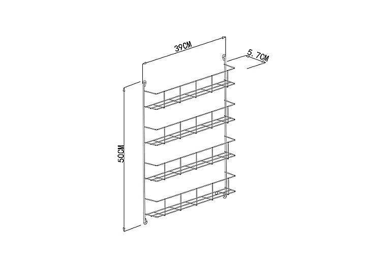 Etagère de porte GoodHome Datil, 4 niveaux