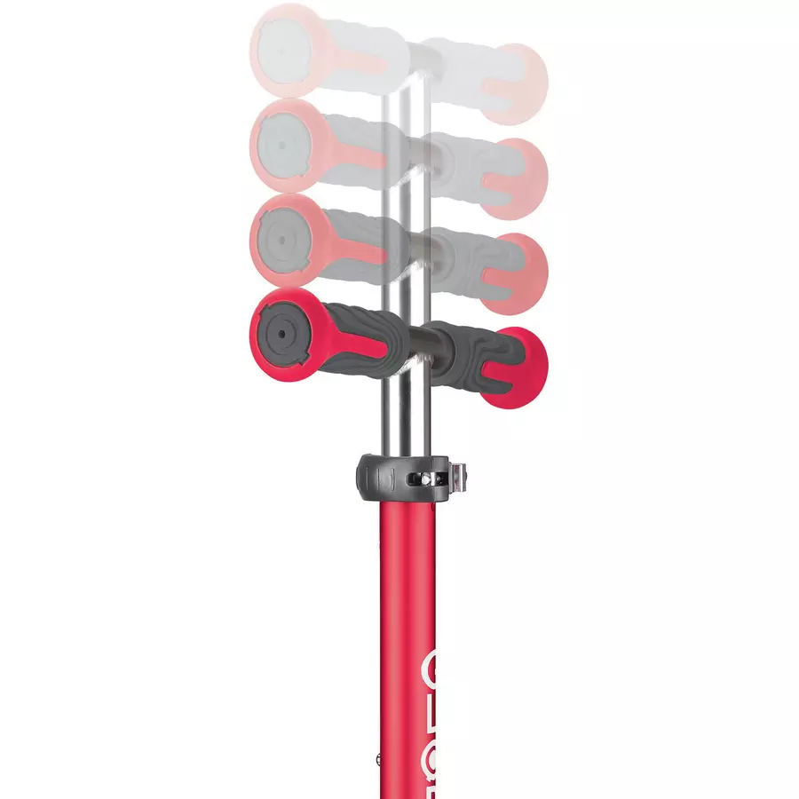 GLOBBER Scooter  ELITE DELUXE LIGHTS mit Leuchtrollen, rot