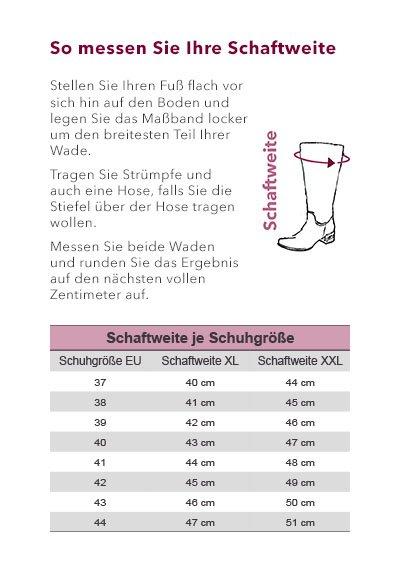Weitschaftstiefel aus Leder mit Zierschnalle