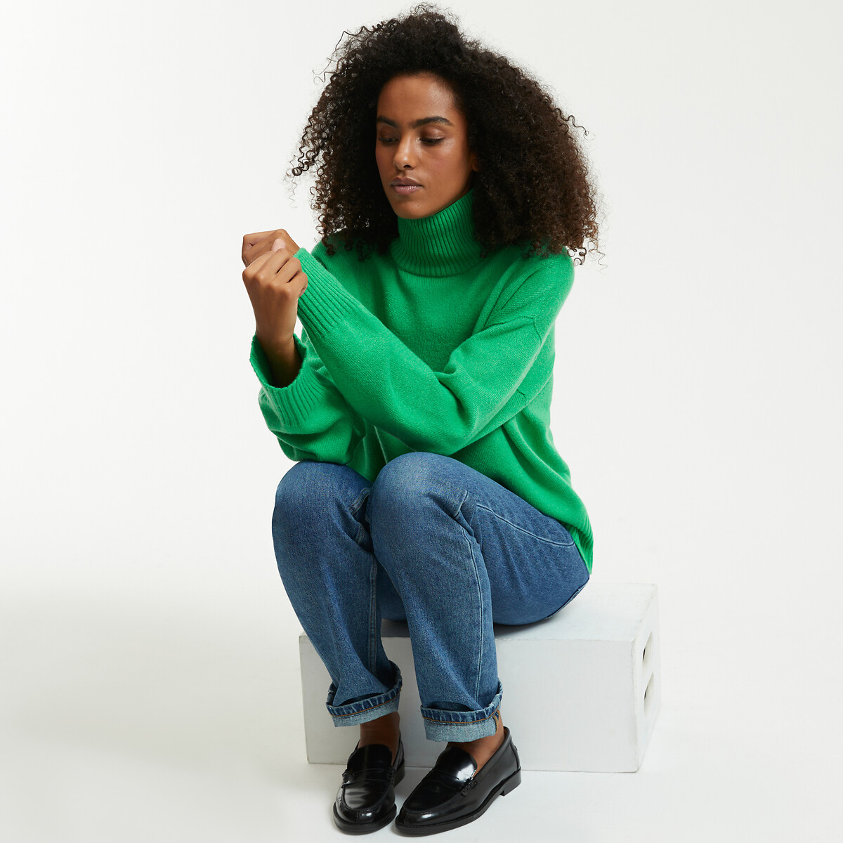 COLEÇÕES LA REDOUTE<br>Trui em lã e cashmere, fabricado na França